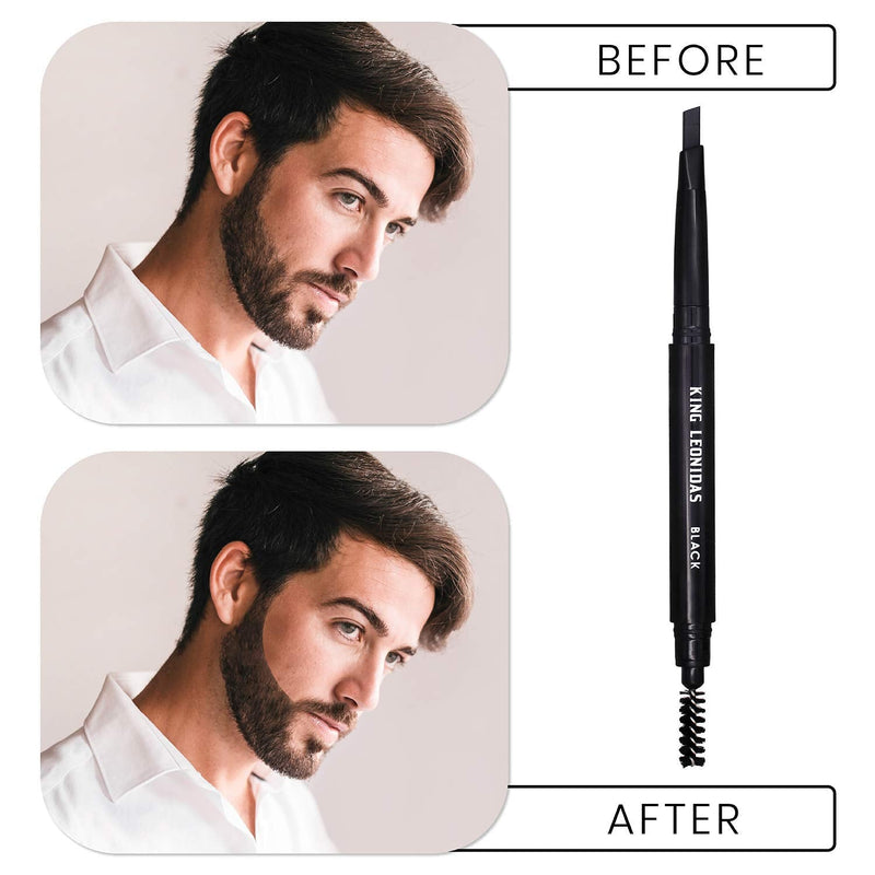 KING LEONIDAS Black Beard Pencil Filler For Men | Black Beard Dye | Beard Filler to Fill, Sharpen & Define Your Patchy Beard I Also in BROWN I Water Resistant Beard Pen I Enhance Facial Hair & Beard - NewNest Australia