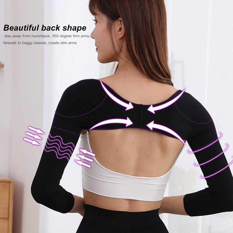 Yosoo Health Gear Shapewear Compression Sleeves, Upper Arm Shaper, Arm Slimming Shaper, Shrug Arms Wrap, For Women Posture Corrector, Shoulder Back Correction, Colour - NewNest Australia