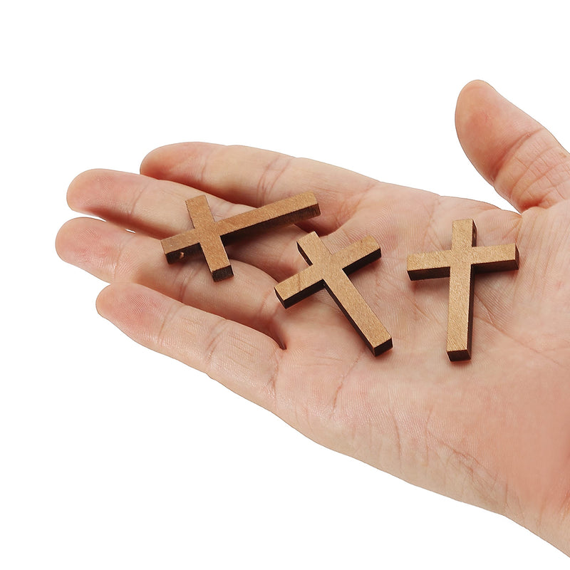 Mr. Pen- Wooden Crosses, 1.2 x 1.75 Inches, 50 Pack, Small Wooden Crosses, Wood Crosses for Crafts, Small Cross Pendant, Mini Cross, Small Crosses, Wooden Crosses Bulk, Cross Charms. - NewNest Australia