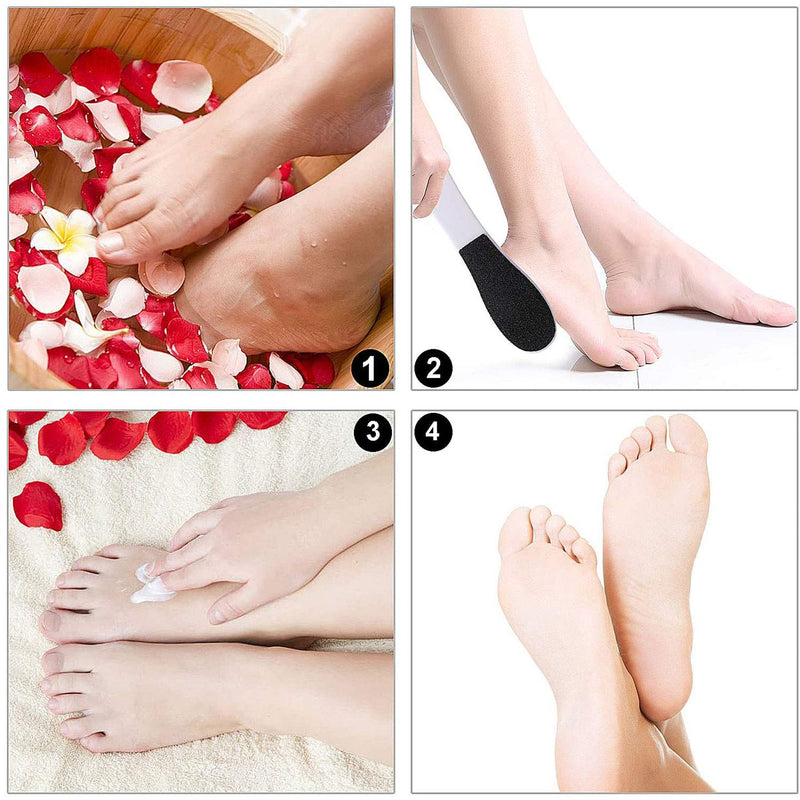 2 Pieces Double-Sided Foot File Foot Rasp File Dead Skin Remover Foot Scrubber Hard Skin Remover Foot Care for Wet and Dry Cracked Feet - NewNest Australia