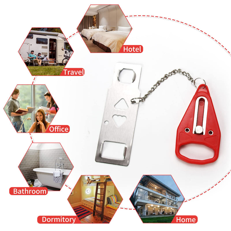 Portable Door Lock 2Pack Extra Lock for Additional Privacy and Safety in Home,Hotel and Apartment,Prevent Unauthorized Entry,Protect Family Security in Traveling,Home,Bedroom,Hotel,Apartment,AirBNB - NewNest Australia