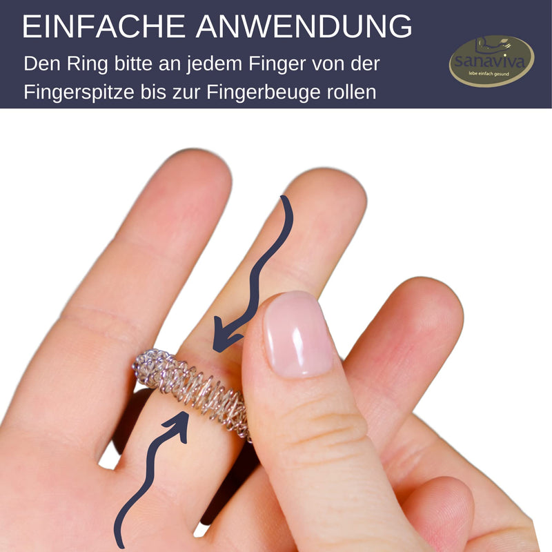 Sanaviva [Pack Of 2] Acupressure Ring For Promoting Blood Flow With Instructions - Practical Finger Massager Ring - Ying Yang Energy Ring - Acupressure - Ring - NewNest Australia