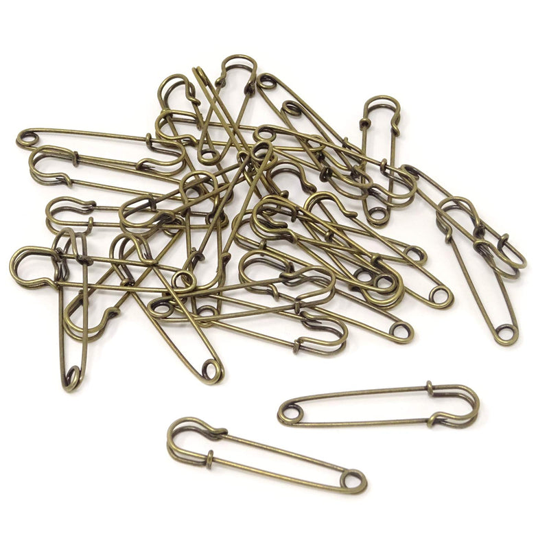 Honbay 30PCS 5cm/2Inch Brooches Heavy Duty Safety Pins for Blankets, Sweaters, Shawls, Kilts, Crafts (Bronze) Bronze - NewNest Australia