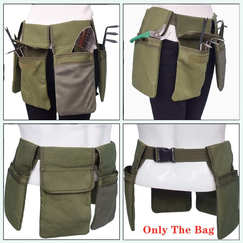 Gardening Tool Belt Bag - Canvas Waist Tool Apron Organizer Hanging Pouch with 4 Pockets, Waterproof - NewNest Australia
