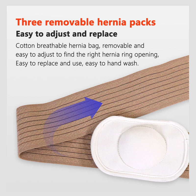 Umbilical hernia belt medical hernia belt male and female breathable convex navel sticker umbilical hernia belt stoma waist and abdominal belt 3 packs M(Fits waist 28"-36") - NewNest Australia