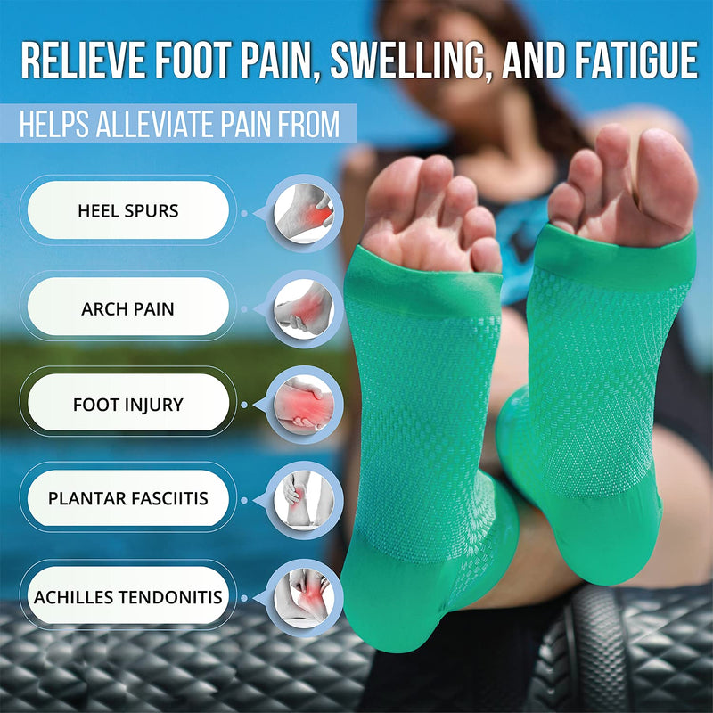 SB SOX Plantar Fasciitis Compression Socks for Women & Men (1 Pair) - Ankle Socks for Plantar Fasciitis Relief, Arch Support, and Foot/Heel Pain for Everyday Use (Black, Small) Black Small (Pack of 1) - NewNest Australia