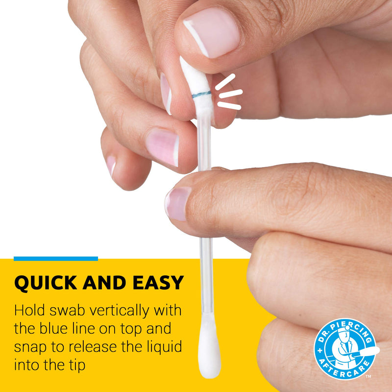 Dr. Piercing Aftercare- 72 Medicated Swabs Treat Ear, Nose, Belly, and Body Piercings - Each Swab Contains Cleaner Treatment to Care For A Peircing - Cleanser to Heal Pierced Ears… (2Pack) 2Pack - NewNest Australia