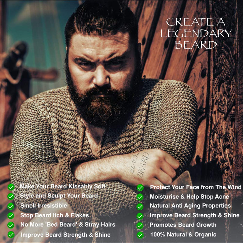 Premium Beard Balm | Sweet Bay Rum | The Best Beard Conditioner & Softener to Shape & Style your Beard, While Stopping Beard Itch & Flakes | Natural & Organic | Great for Hair Care & Growth - NewNest Australia