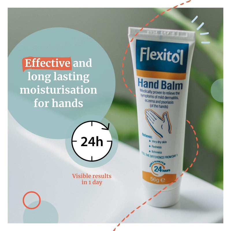 Flexitol Hand Balm for Dry and Itchy Skin 56g Relieves the Symptoms of Mild Dermatitis Eczema and Psoriasis, Shea Butter, 56 gram - NewNest Australia