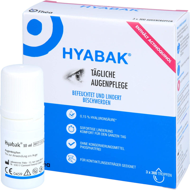 Hyabak eye drops, 3x10 ml - NewNest Australia