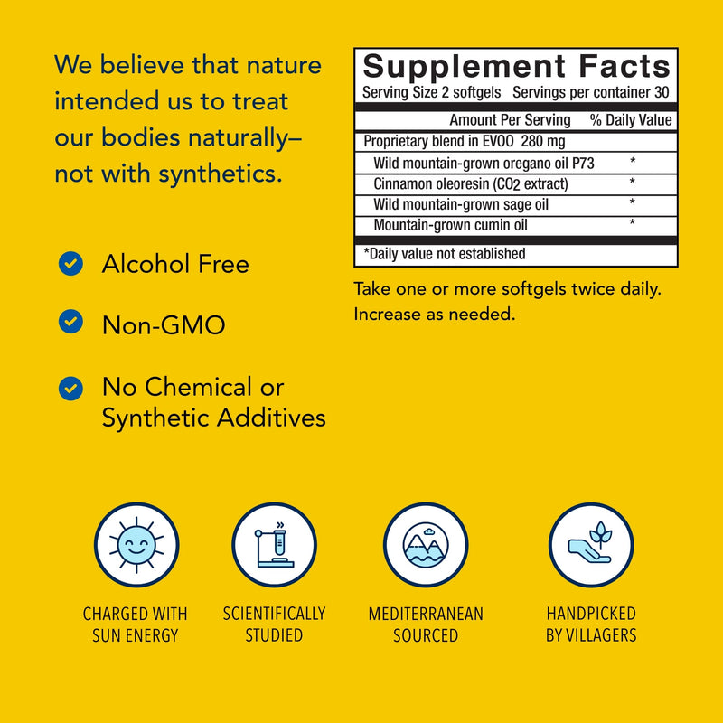 North American Herb & Spice OregaResp P73 - 60 Softgels - Supports Immune & Respiratory Health - Multiple Spice Oil Complex with Oreganol P73 Oregano Oil - Non-GMO - 30 Servings - NewNest Australia