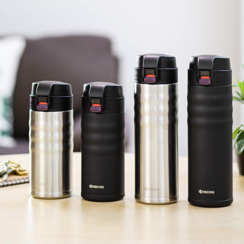 NewNest Australia - Kyocera 17oz. Ceramic Coated Interior, Double Wall Vacuum Insulated, Stainless Steel Travel Mug-Matt Black Matte Black 