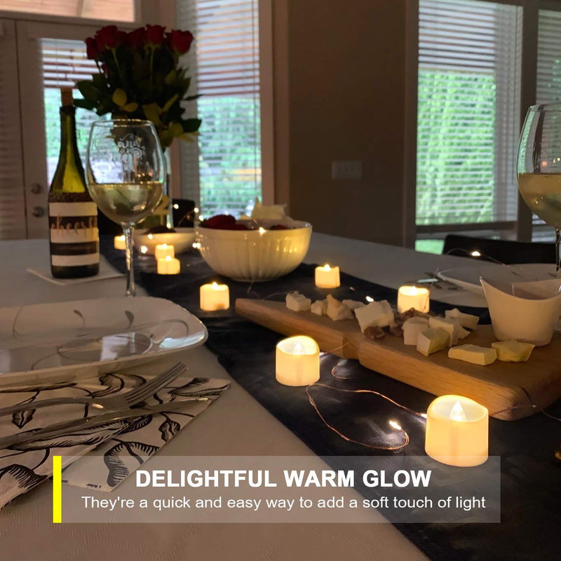 Homemory Battery Tea Lights with Timer Built-in, 6 Hours on and 18 Hours Off in 24 Hours Cycle Automatically, Pack of 12 Timing LED Candle Lights in Warm White, No Remote A-warm White - NewNest Australia