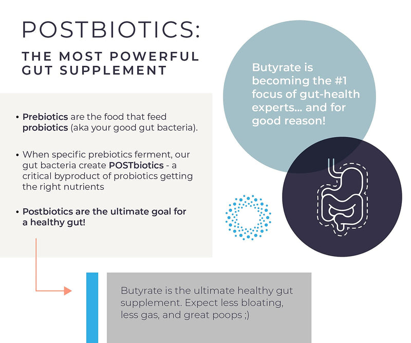Gut Health Supplement 60 Caps - Butyrate + Sodium | The Ultimate Postbiotic | No Bloating | No Gas | Great Poops | Supports Healthy Digestion | Leaky Gut Repair | No Filler or Additives by BodyBio 60 Count (Pack of 1) - NewNest Australia