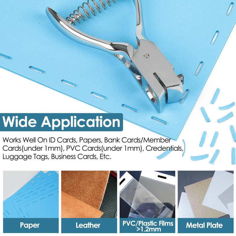 MROCO Hole Punch Slot Punch Badge Hole Punch for ID Cards,Hand Held,No Burrs Holes,One Slot Hole Puncher for ID Badges Hole Punch for Badge,Metal Hole Punch for ID Cards,Badge Holes,15mm x 3mm Hole - NewNest Australia