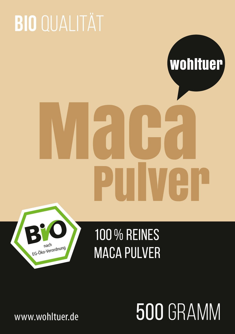 Wohltuer Organic Maca Powder | Maca Root Ground in Raw Food Quality | From the Peruvian Andes 500 g - NewNest Australia