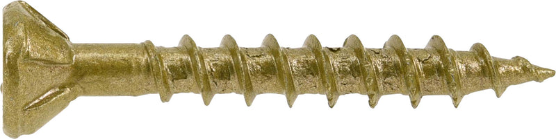 Power Pro 48594 Wood Screws, #8 x 1-1/4", Premium Outdoor Deck Screws, Rust Resistant, Epoxy Coated Bronze, 1Lb Box, 242 Pcs - NewNest Australia