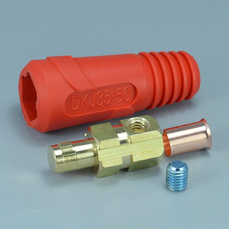 TIG Welding Cable Panel Connector-Plug DKJ35-50 315Amp Dinse Quick Fitting Red and Black Color 4pcs - NewNest Australia