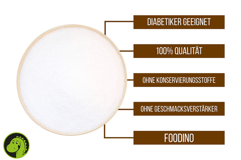 Erythritol Erythritol in a bucket sugar substitute sweetener calorie-free without genetic engineering natural sugar alternative easily soluble 5kg tooth-friendly 70% sweetening power of sugar suitable for diabetics Foodino - NewNest Australia
