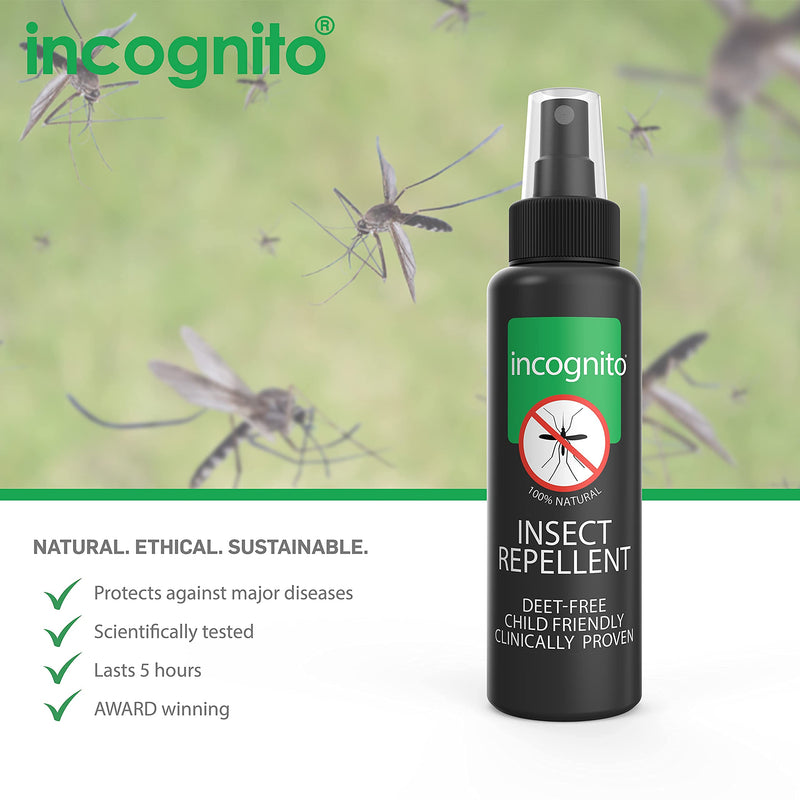 incognito mosquito repellent spray 100 ml | Maximum effect, natural, without DEET | Effectively protects against mosquitoes and other biting insects Mosquito spray, suitable for men, women and children - NewNest Australia