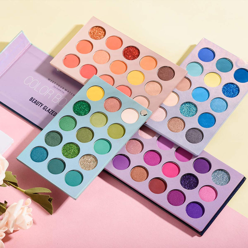 Beauty Glazed Makeup Palette 60 Colors Supper Pigmented Color Board Long Lasting Eyeshadow Palette Mattes and Shimmers Blendable Eye Shadow Make Up Professional Eye Cosmetic - NewNest Australia