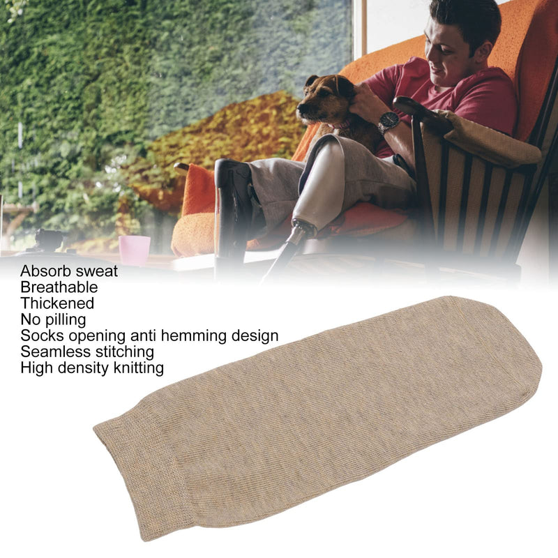 Amputee Sock, 5Pcs Soft Breathable High Elastic Cotton Below Knee BK Stump Shrinker Limb Compression Amputee Care Provide Warmth and Protection to Prosthetic Limb Portable Fine Knitting Stump(L) S L - NewNest Australia