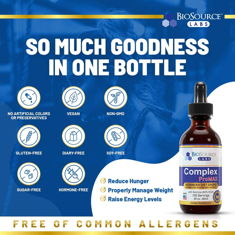 BioSource Labs Complex ProMAX Premium Diet Drops (1 x 2 oz Bottle) 2 Fl Oz (Pack of 1) - NewNest Australia