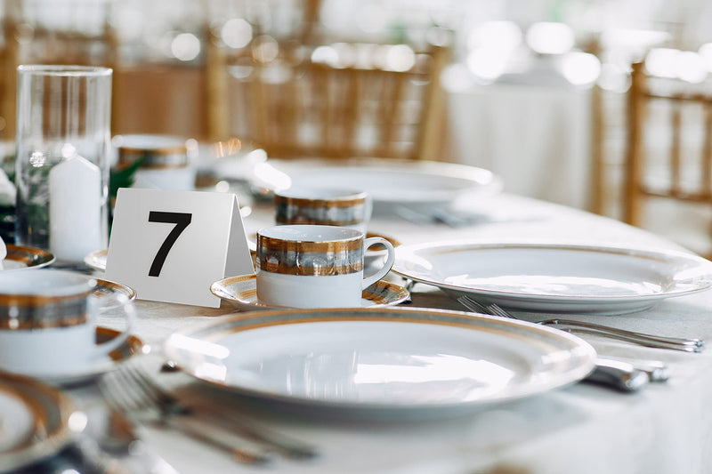 Restaurant Table Numbers 1-25 White, Tent Table Numbers (3 in x 3.5 in) - NewNest Australia