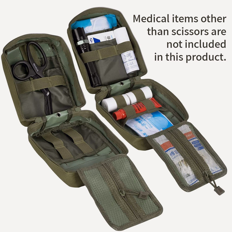 2 Pieces Krisvie First Aid Bag, Molle Empty Tactical Belt Bag, Edc Tactical Ifak Small Pouch, Suitable For Outdoor, First Aid Belt Bag, Camping Gadgets Set, Epa Bag, Travel Pharmacy, Motorcycle - NewNest Australia