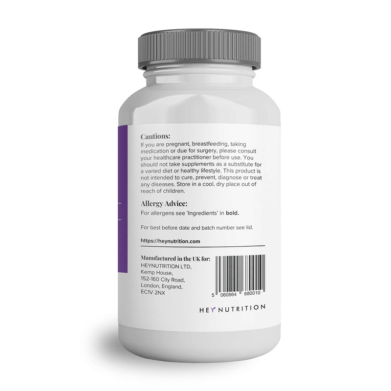 Hey Nutrition Collagen Complex Hyaluronic Acid & Sea Kelp Vitamin E, C, Biotin - Healthy Nails, Skin, Hair Joints Metabolism - Type 1 Marine Supplement - Non GMO, 60 Capsules 60 Count (Pack of 1) - NewNest Australia