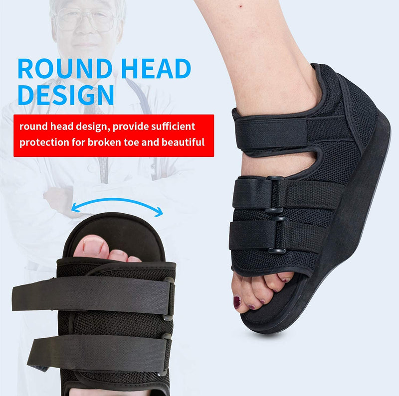 Postoperative Shoes Medical Orthopedic Foot Brace Forefoot Relief Shoe for Surgery (L) L - NewNest Australia
