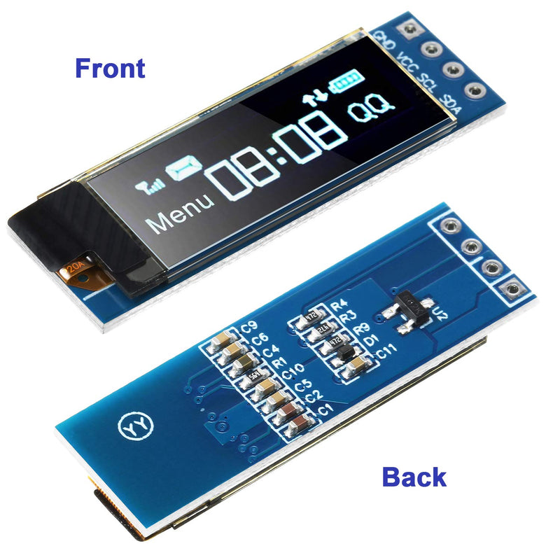 5 Pieces I2C Display Module 0.91 Inch I2C OLED Display Module Blue I2C OLED Screen Driver DC 3.3V~5V(Blue Display Color) - NewNest Australia