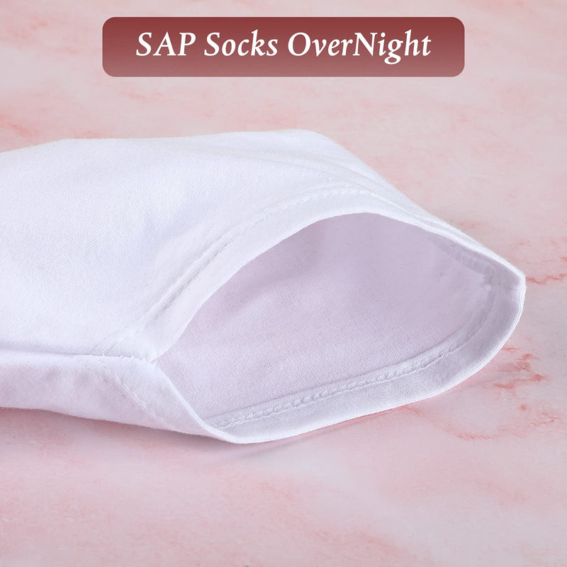 10 Pairs Moisturizing Socks Overnight, Spa Socks for Dry Feet, Cotton Moisture Enhancing Socks, Cosmetic Moisturizing Socks for Women and Men, White - NewNest Australia