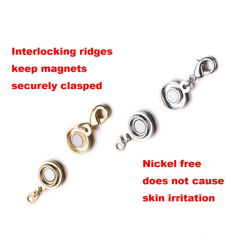 Zpsolution Locking Magnetic Clasps for Jewelry Necklaces Bracelets - Light and Small Keep The Clasp in Back 4 Gold and 4 Silver - NewNest Australia