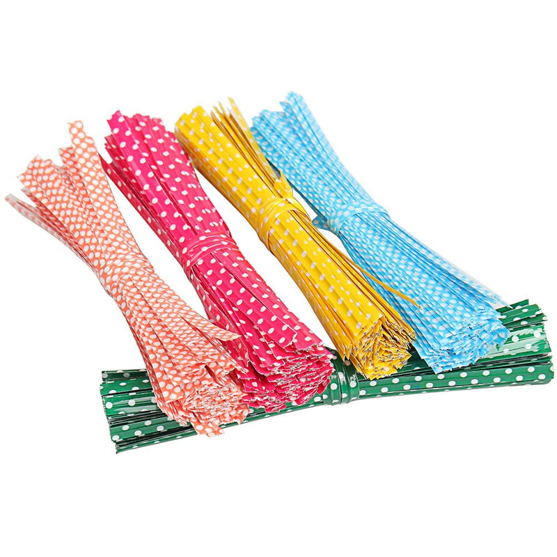 Pengxiaomei 500 Pcs 4 Inch bag Twist Ties, Colorful Bag Ties for Cellophane Party Bag - NewNest Australia