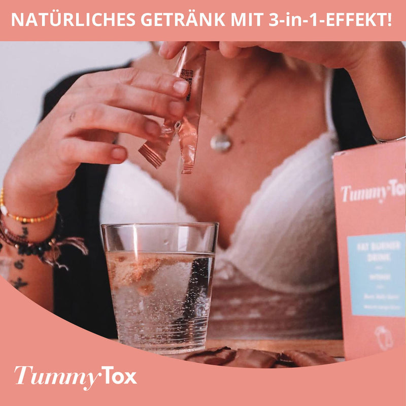 F-Burner Drink - L-Carnitine, Guarana and Green Mate Leaf Extract - Mango Flavored Drink - 30 Sachets for 30 Days - TummyTox - NewNest Australia