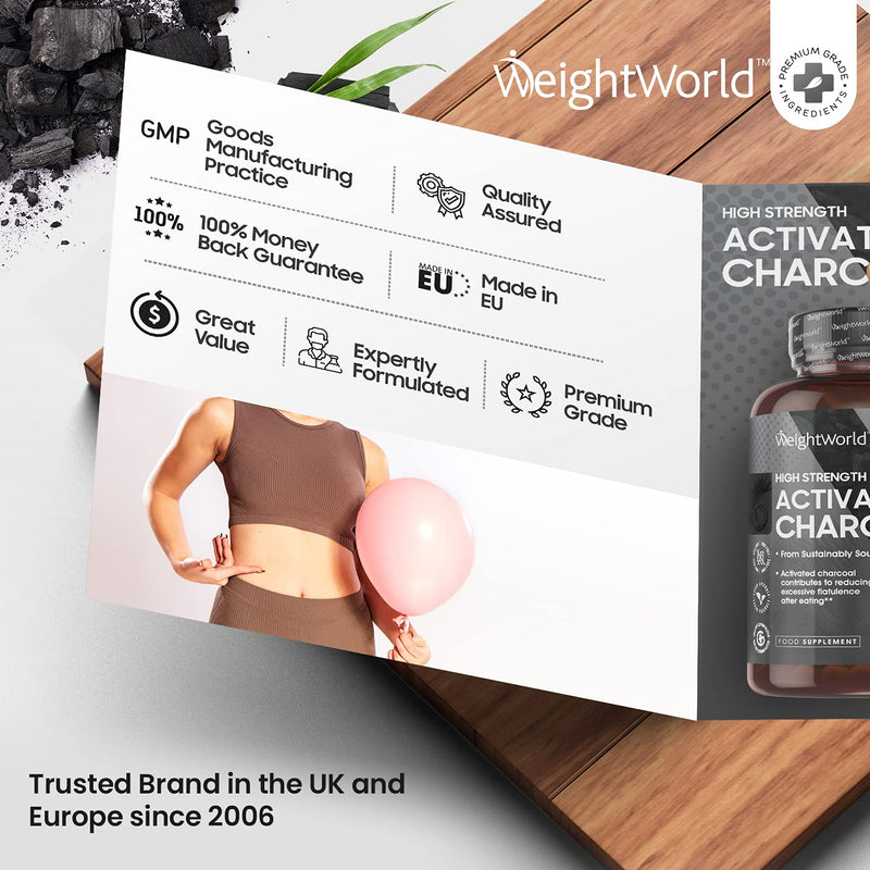 Activated Charcoal Capsules - 2000mg Per Daily Serving - 180 Capsules - Premium & Natural Coconut Charcoal - Vegan & Keto Friendly Digestion Supplement - Tested for Purity - NewNest Australia
