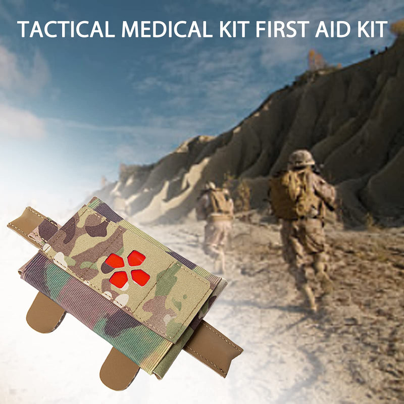 LQKYWNA Survival First Aid Kit, Nylon Tactical First Aid Pouch, Individual Camouflage Medical Pocket Trauma Bag Great for Home Outdoors Office Car Travel Camping Hiking Boating - NewNest Australia