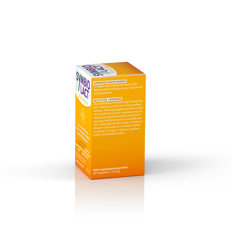 SymbioLact Pro Immun, 30 capsules: nutritional supplement to strengthen the immune system, with lactic acid bacteria and vitamins D3, B12 and B9 - NewNest Australia