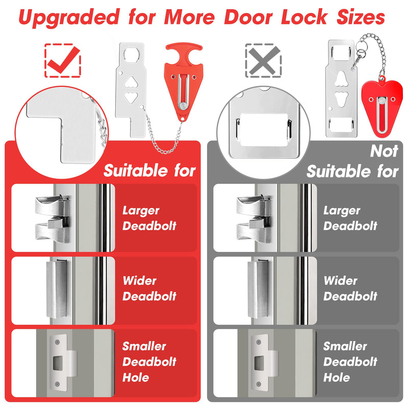 Portable Door Lock Home Security Door Locker Travel Lockdown Locks for Additional Safety and Privacy Perfect for Traveling Hotel Home Apartment College Locker002 - NewNest Australia
