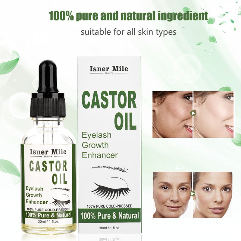 Eyelash Enhancer Longer Natural Castor Oil Eyelash Growth Serum Liquid Essence Thicker Treatment Makeup, 30 ML - NewNest Australia