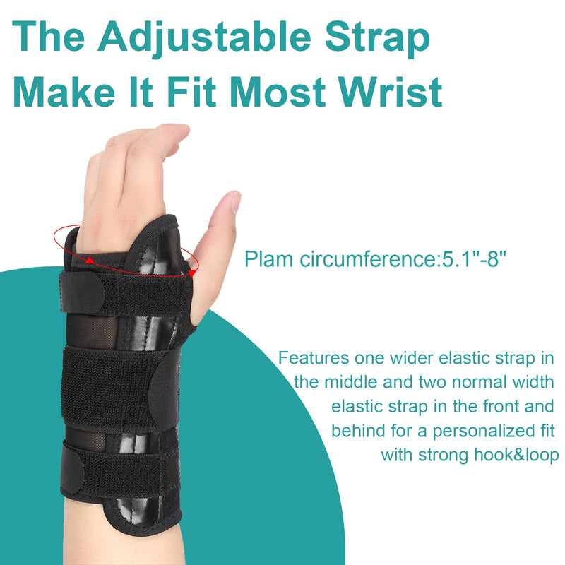 Nofaner Carpal Tunnel Syndrome Splint With Metal Splint Stabilizer Wrist Bandages Removable Aluminum Support For Relieving Tendinitis Arthritis Pain In The Carpal Tunnel - NewNest Australia