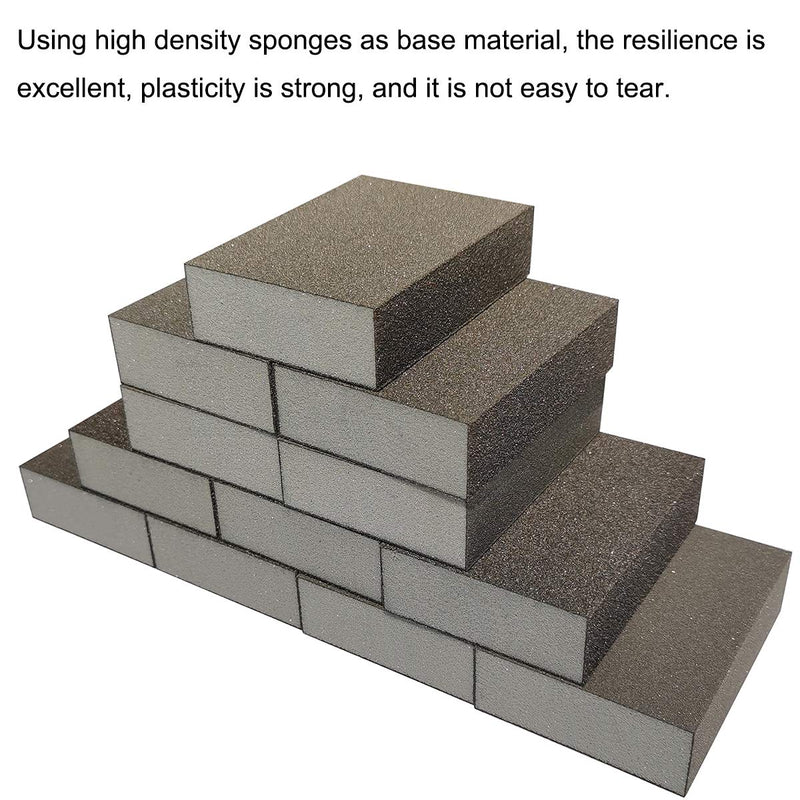 Tonmp 12 Pack Sanding Sponges - Coarse/Medium/Fine/Superfine 6 Different Specifications Sanding Blocks Assortment for Drywall/Meta/Woodl - NewNest Australia