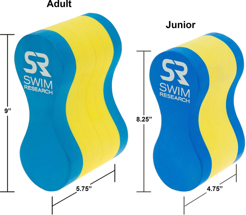 Swim Training Aid Pull Buoy for Upper Body Strength and Aquatic Water Exercise – Swimming Pool Equipment Foam Pull Buoy by Swim Research (Adult & Junior Sizing) Adult - NewNest Australia