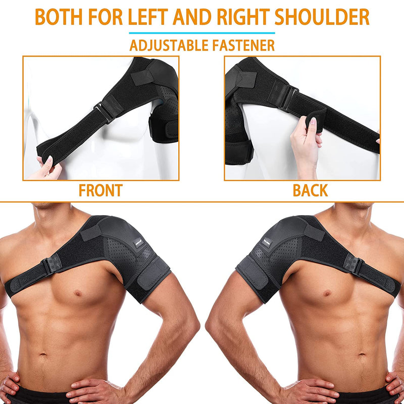 Thx4Copper Shoulder Brace Adjustable Compress Shoulder Orthotics For Shoulders Support Shoulder Pain Relief, Fits Left/Right Shoulder (Unisex, Pack Of 1) - S/M - NewNest Australia