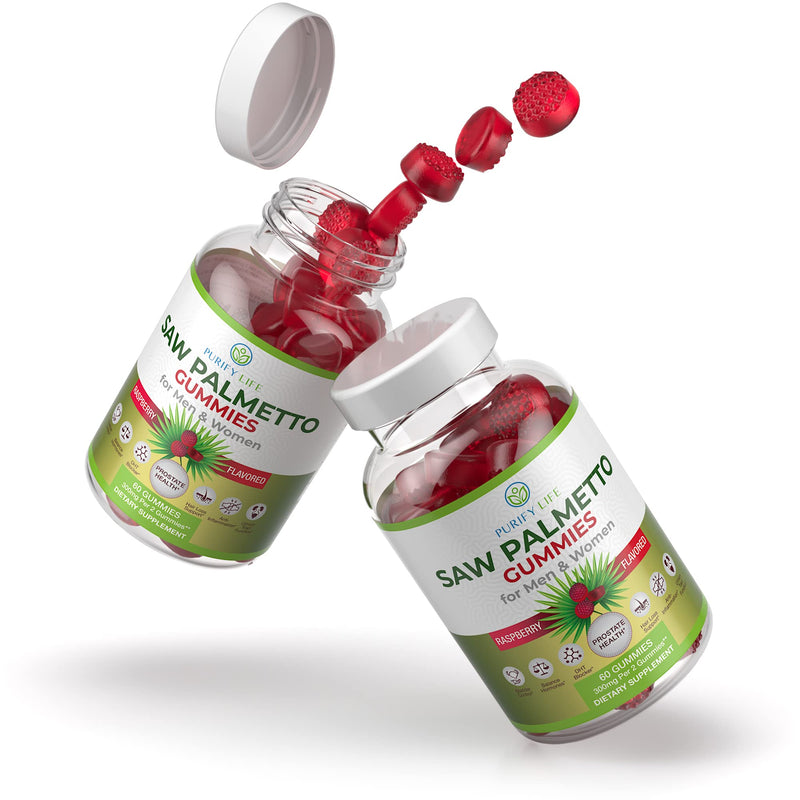 Saw Palmetto Extract Gummies for Hair Loss (300mg) Saw Palmetto Prostate Supplements for Men - DHT Blocker for Women Hair Growth, Hormonal Balance, PCOS Supplement, Urinary Tract, Gluten-Free & Vegan - NewNest Australia