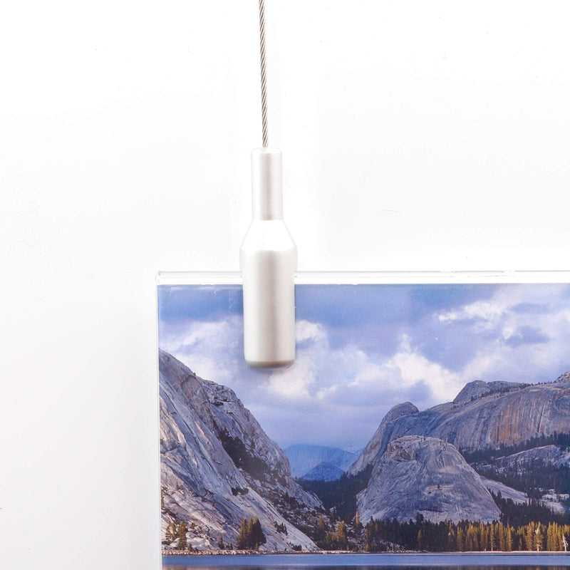 TOPNIKE Ceiling Sign Hanger, Aluminum, Display for Large Picture/Billboard/Sign Board/Frame, 2 Pack, Silver - NewNest Australia