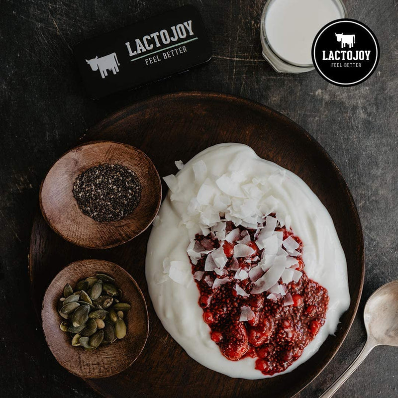 Lacto Joy Lactase Tablets | 240 Labels Refill High Dose 14500 FCC; Herbal Ingredients • Helps to Digest Milk Sugar Free of Chemical Additives, 100% Vegan - NewNest Australia