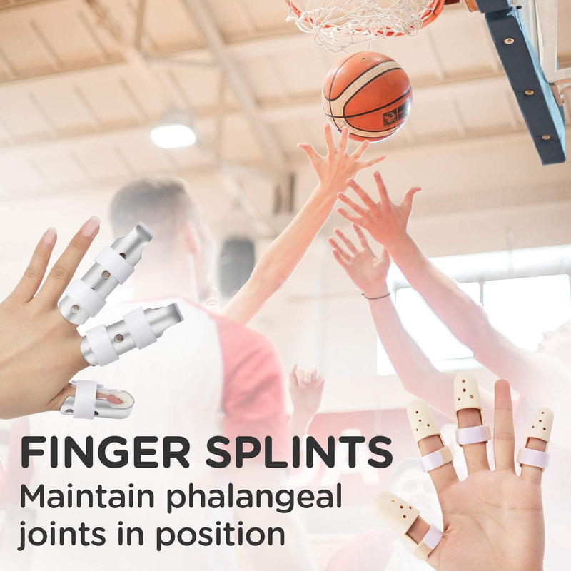 Sopito Finger Splints, 7pcs Finger Support Brace Finger Stabilizer for Broken Fingers Straightening Arthritis Knuckle Immobilization for Adults and Children (3 Different Sizes) - NewNest Australia