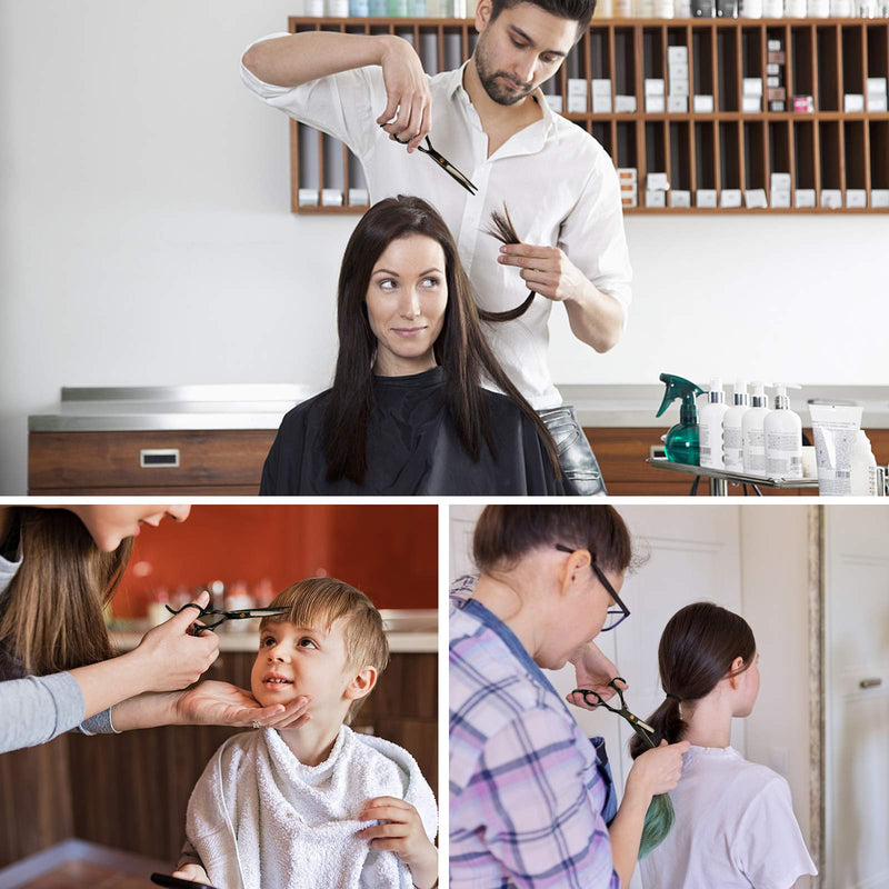 EKKONG hair scissors, hairdressing scissors, 6 inches, hair cutting scissors for stainless women and men, precise cut, beard scissors (flat cut scissors), flat cut scissors - NewNest Australia
